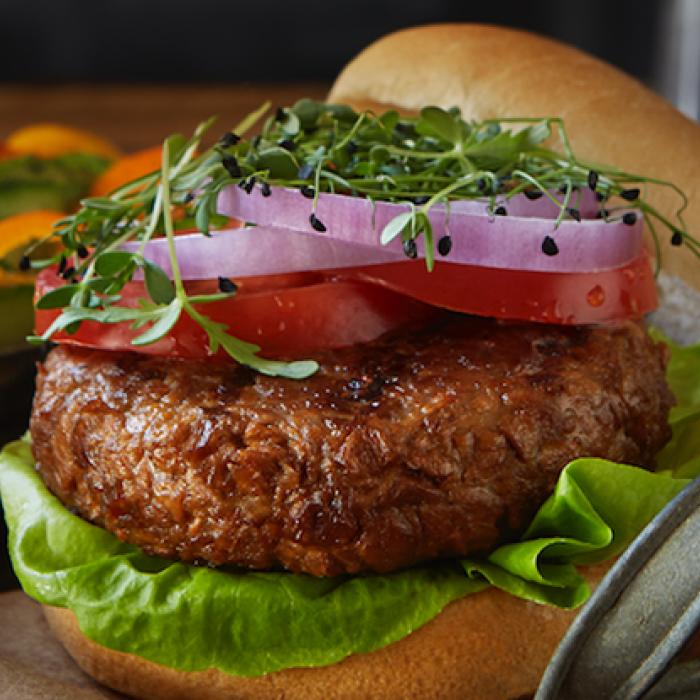 Textured Wheat Protein Veggie Burger